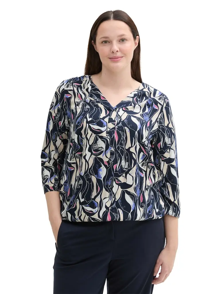 Basic Bluse mit Print