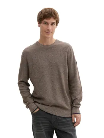 Basic Pullover mit Rundhalsausschnitt