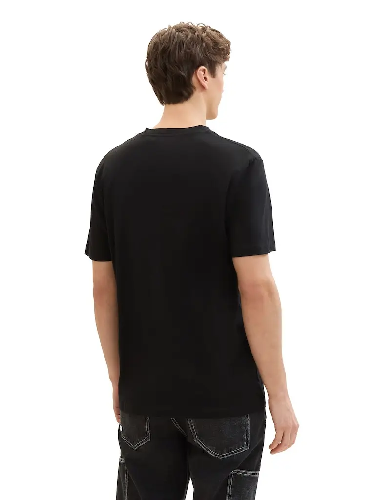 Basic T-Shirt mit Logo Print