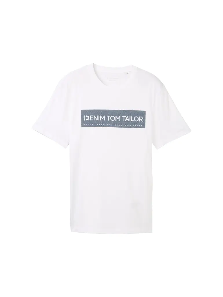 Basic T-Shirt mit Logo Print