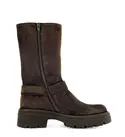 Biker Boots Rauleder braun