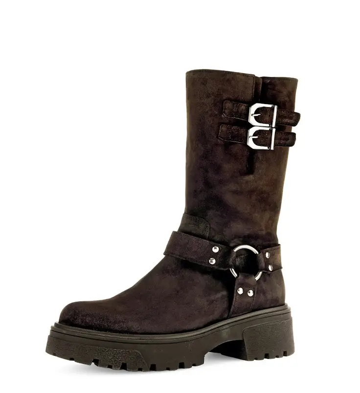 Biker Boots Rauleder braun