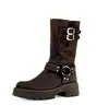 Biker Boots Rauleder braun