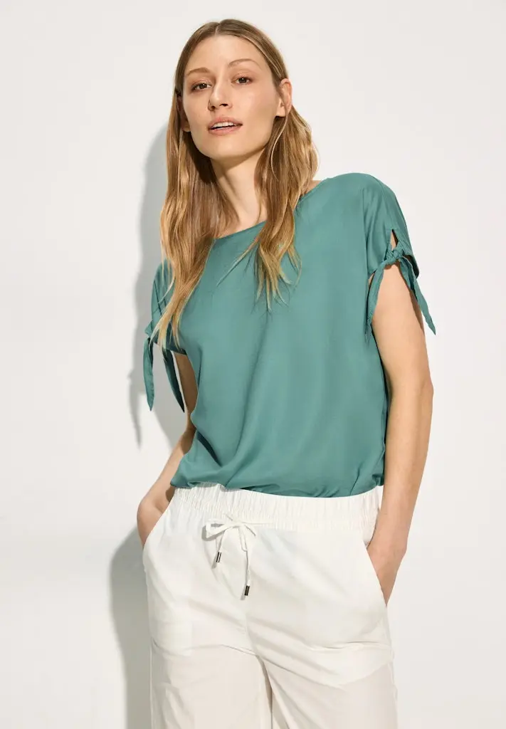 Bluse mit Knotendetail