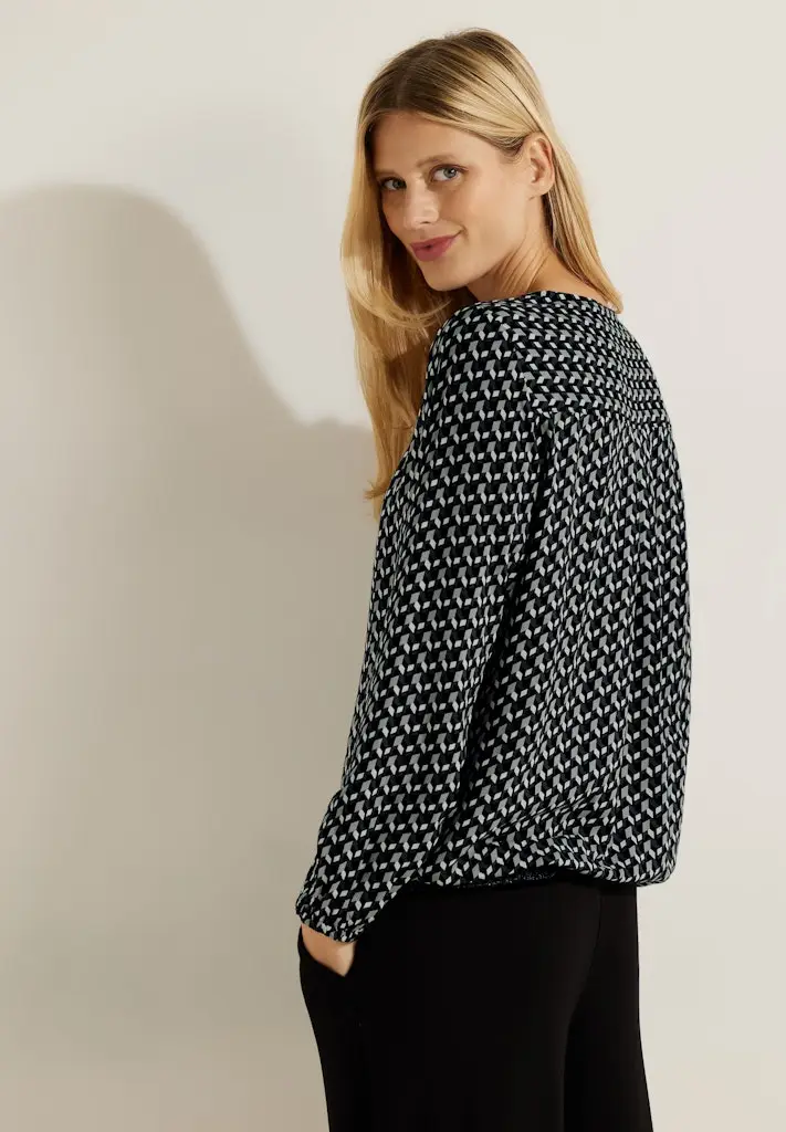 Bluse mit Minimalprint