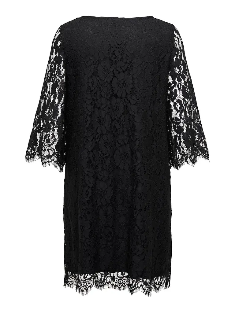 CARADIA 3/4 LACE KNEE DRESS WVN