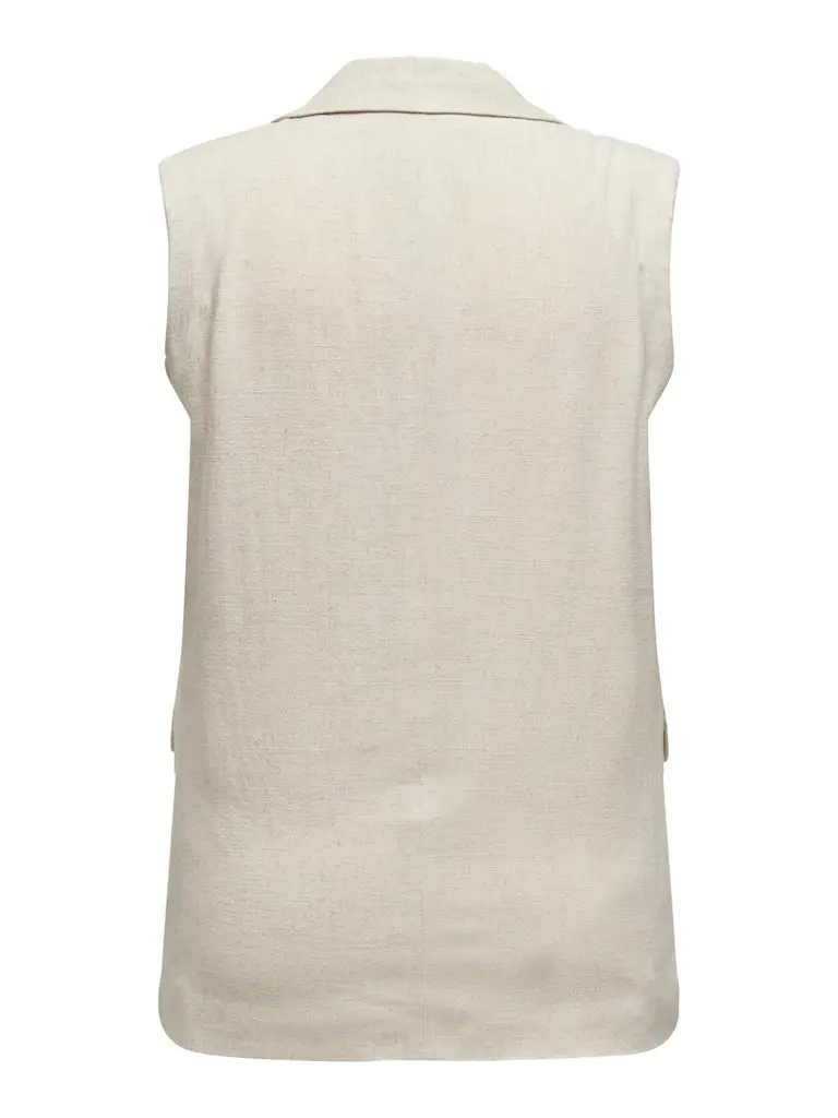 CARAGNES S/L LINEN BL MEL VEST TLR