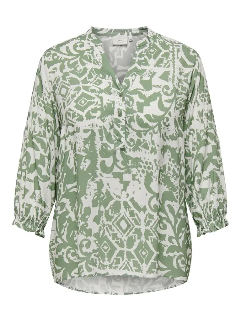 CARBABOOST LIFE 3/4 SLEEVE BLOUSE AOP