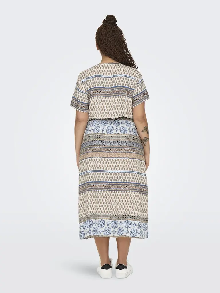 CARBETH LIFE S/S CALF DRESS AOP