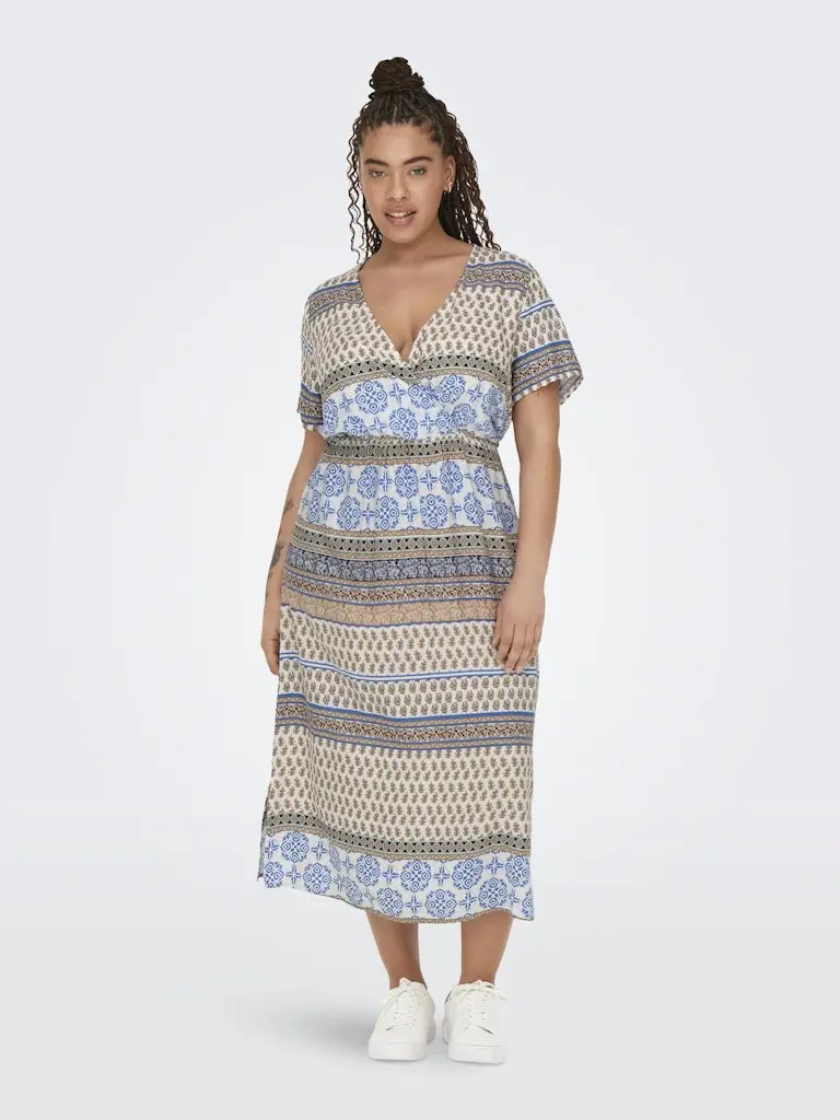 CARBETH LIFE S/S CALF DRESS AOP