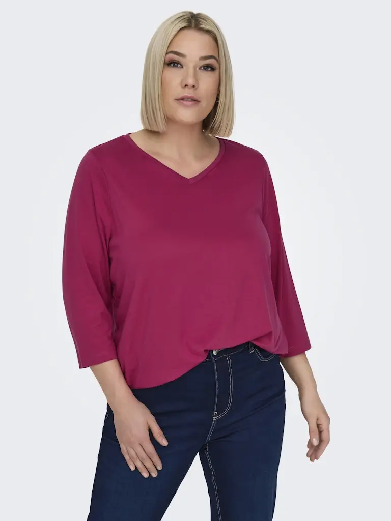 CARCARLINNE V-NECK 3/4 TOP JRS BF