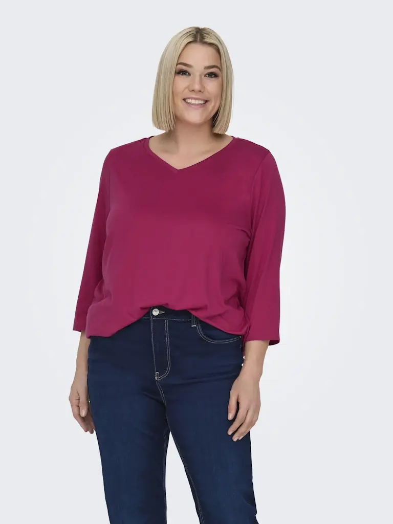 CARCARLINNE V-NECK 3/4 TOP JRS BF