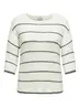 CARGEENA 3/4 STRIPE V-NECK KNT