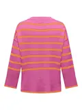 CARHELLA LS LOOSE STRIPED O-NECK KNT