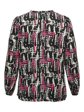 CARMARGOT L/S V-NECK TOP AOP