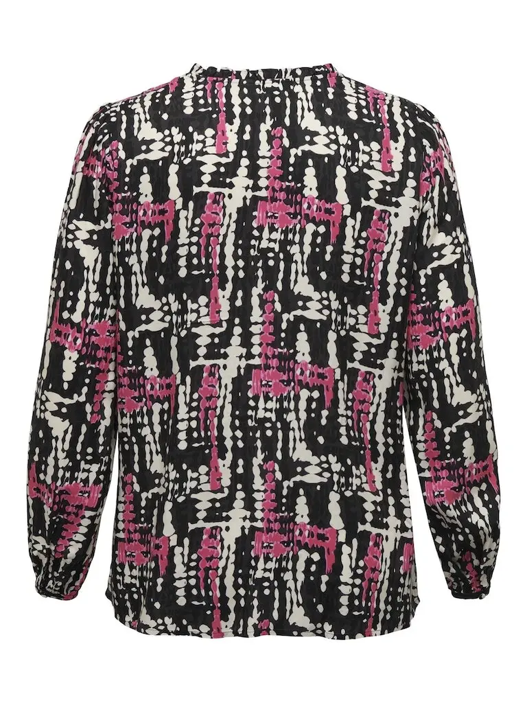 CARMARGOT L/S V-NECK TOP AOP