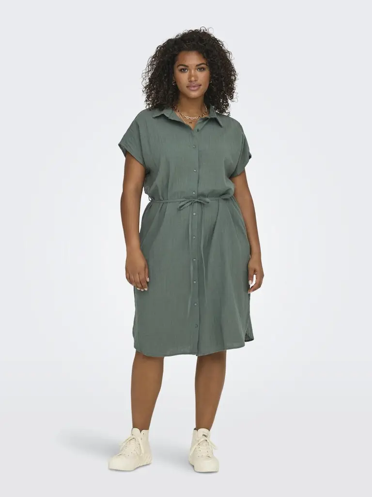 CARTIZANA NERI S/S MIDI SHIRT DRESS WVN