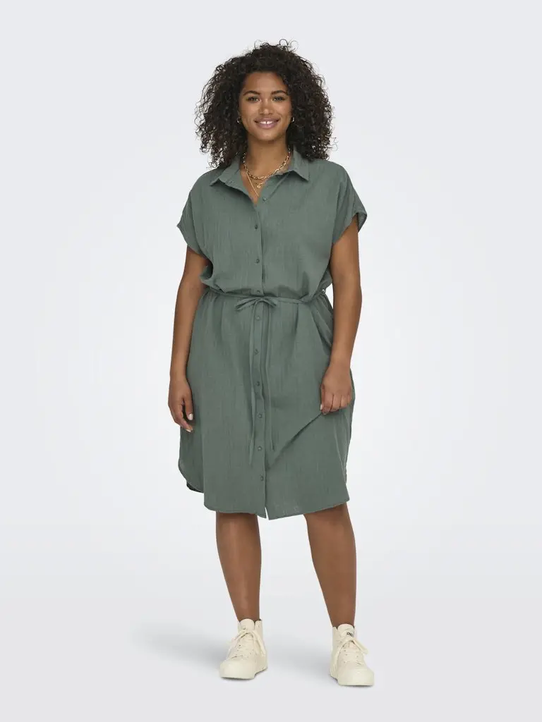 CARTIZANA NERI S/S MIDI SHIRT DRESS WVN