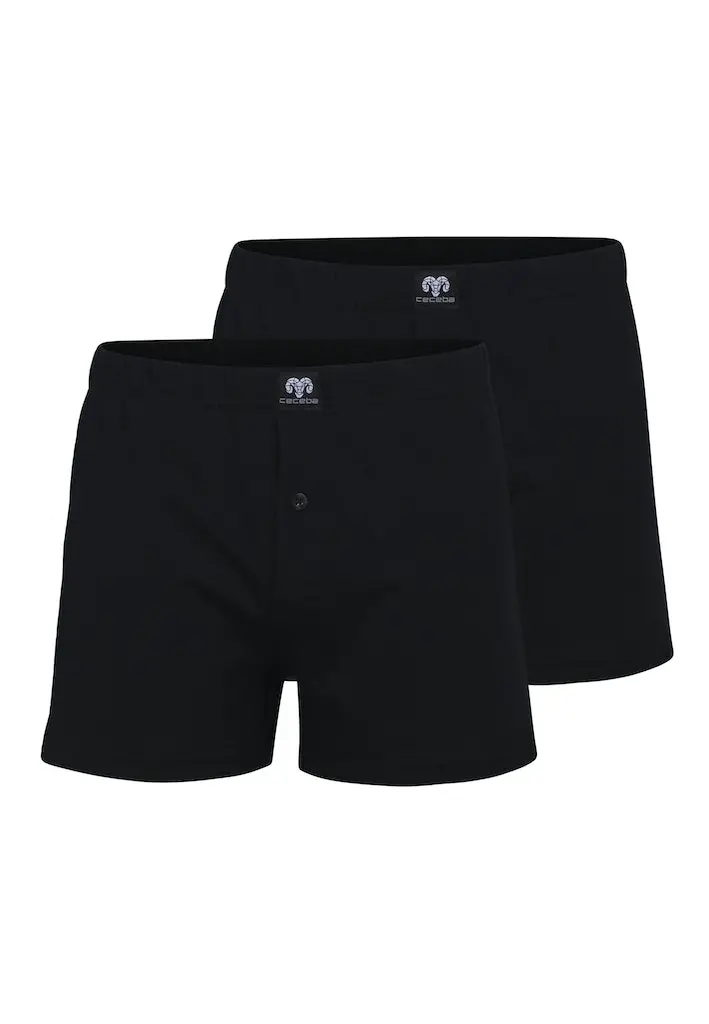 CECEBA Herren Boxershort uni 2er Pack