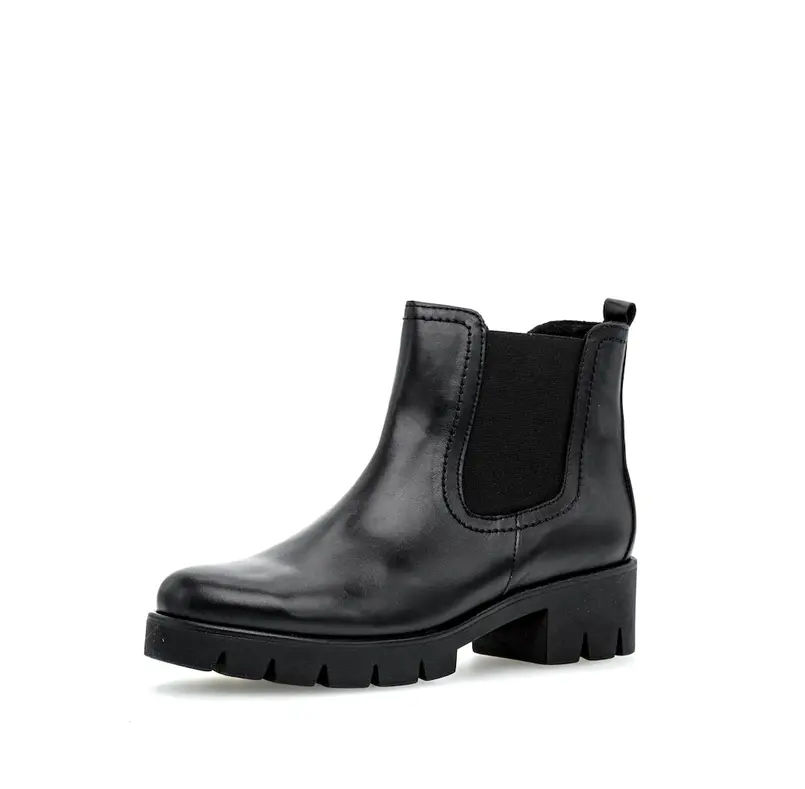 Chelsea Boots Glattleder schwarz