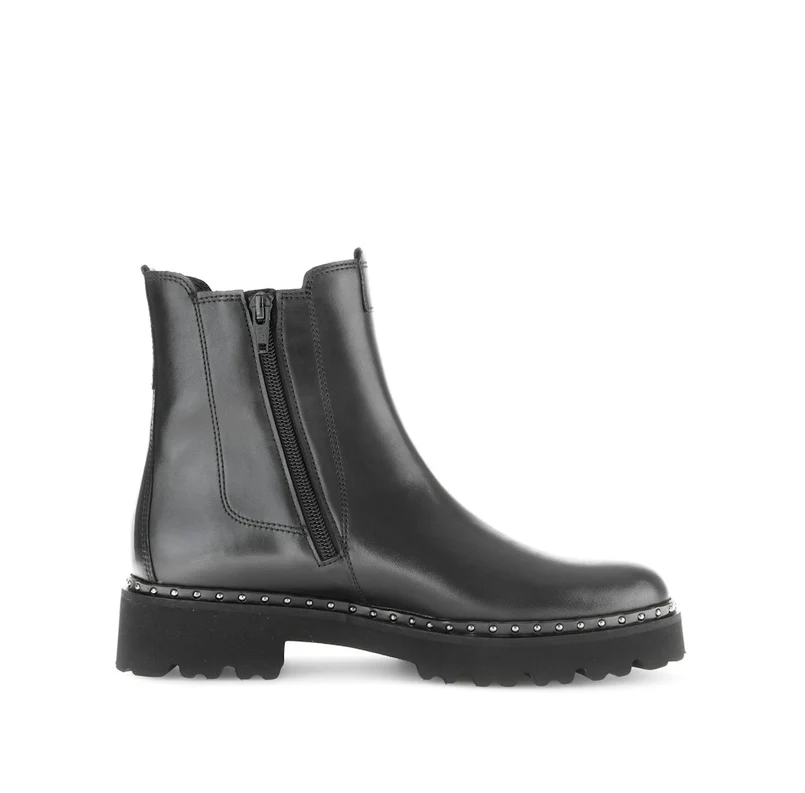 Chelsea Boots Glattleder schwarz