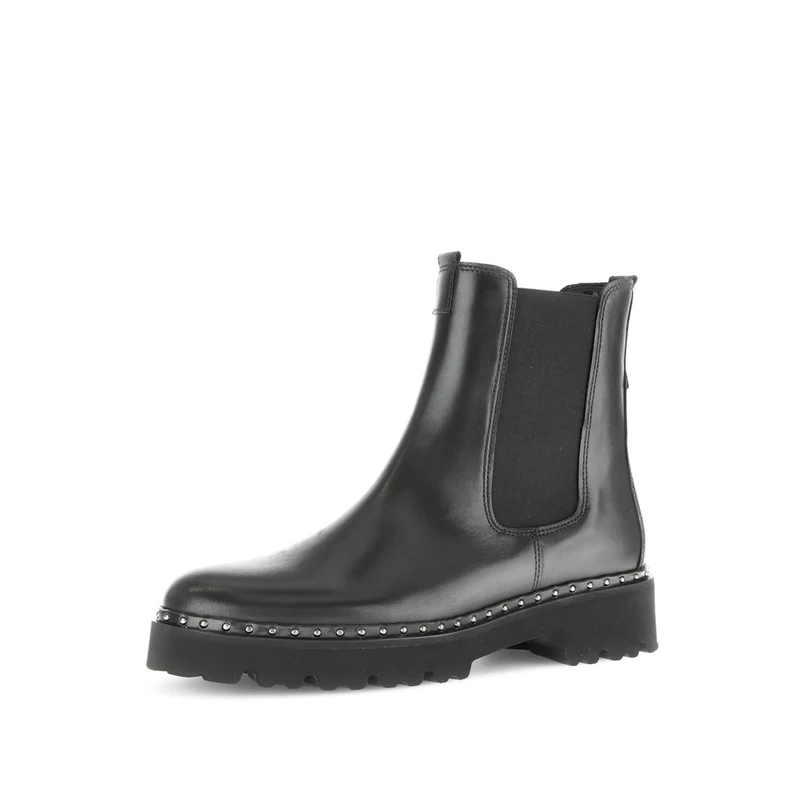 Chelsea Boots Glattleder schwarz