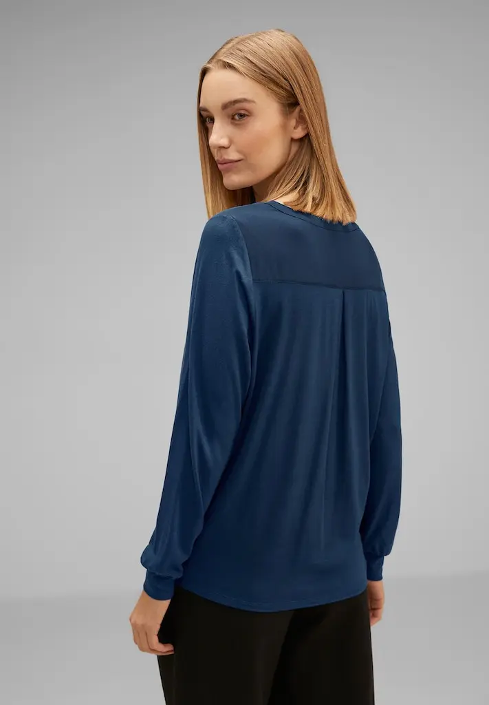 Chiffon Langarmshirt