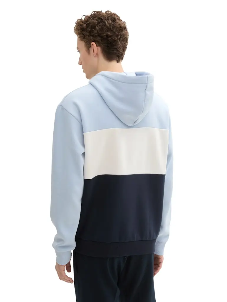 Colorblock Hoodie mit Print