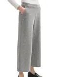 Cropped Culotte Hose mit Struktur