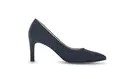 elegante Pumps Lederimitat grau