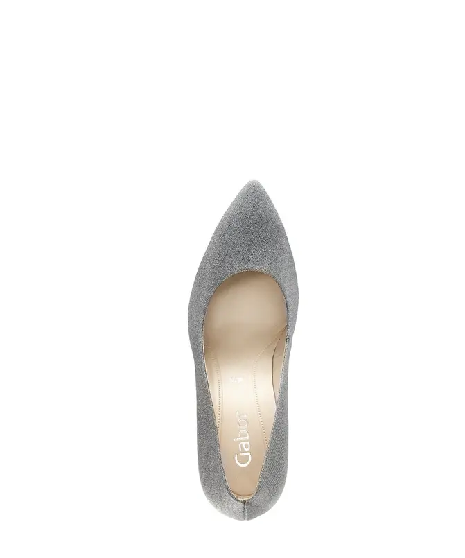 elegante Pumps Lederimitat grau