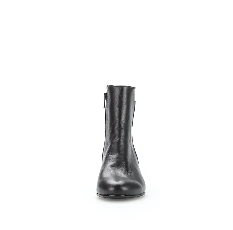 elegante Stiefeletten Glattleder schwarz