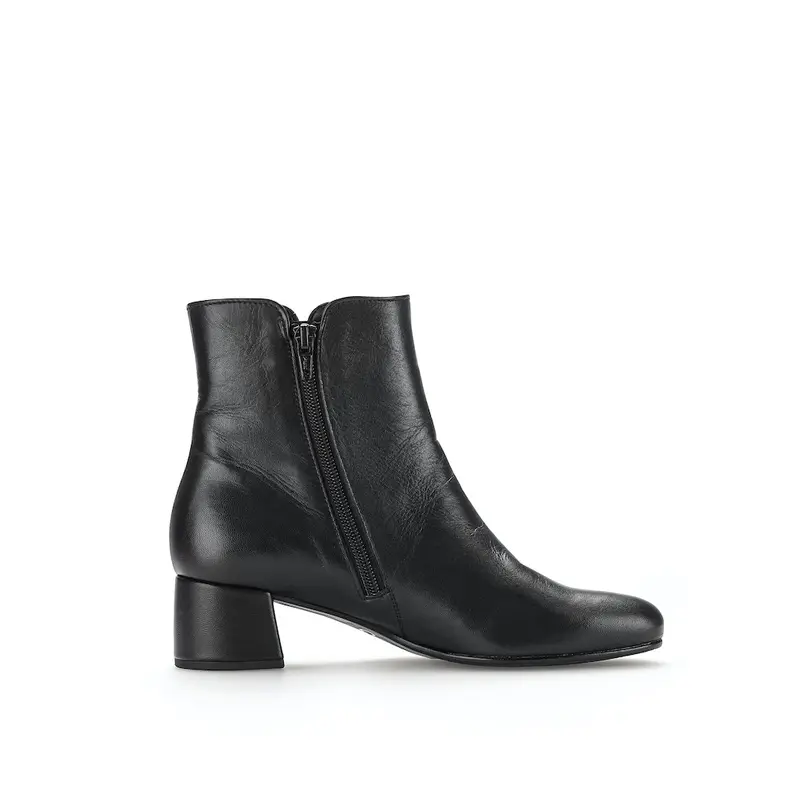 elegante Stiefeletten Glattleder schwarz