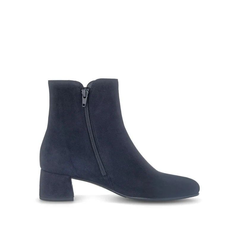 elegante Stiefeletten Rauleder blau