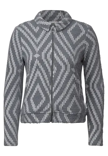 Federgarn-Cardigan mit Print