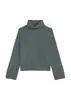 Gerippter Rollkragen-Pullover loose