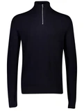 Half zip mélange knit