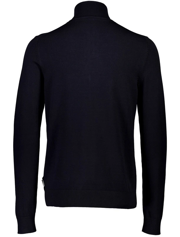 Half zip mélange knit