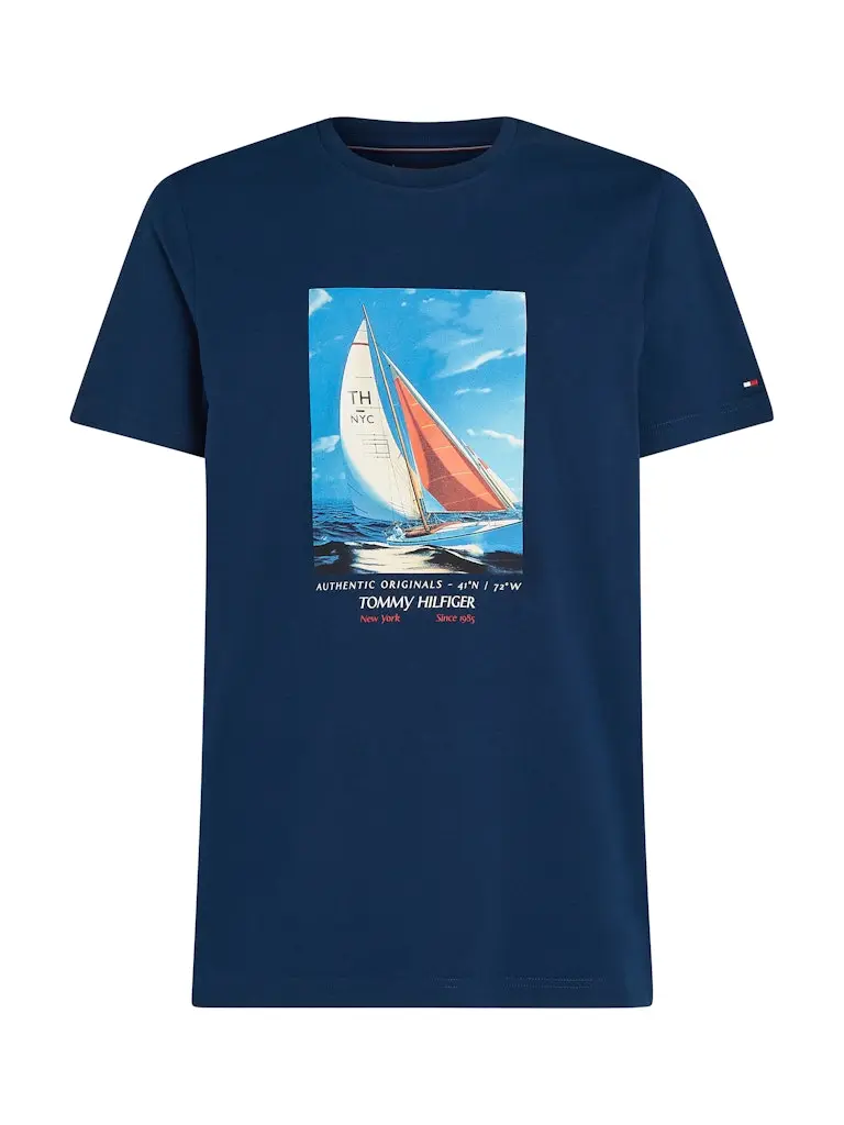 HILFIGER COLOR PHOTO PRINT TEE