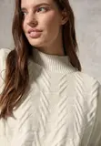 Jaquard Pullover in Unifarbe