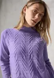 Jaquard Pullover in Unifarbe