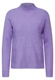 Jaquard Pullover in Unifarbe