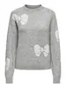 JDYFLORIS L/S O-NECK JACQ BOW PULL KNT