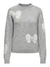 JDYFLORIS L/S O-NECK JACQ BOW PULL KNT