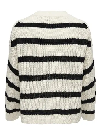 JDYJUSTY L/S STRIPE PULLOVER KNT NOOS