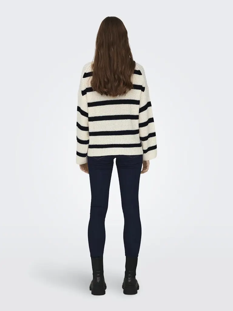 JDYJUSTY L/S STRIPE PULLOVER KNT NOOS