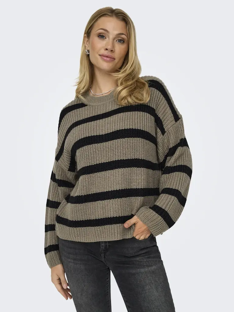 JDYJUSTY L/S STRIPE PULLOVER KNT NOOS