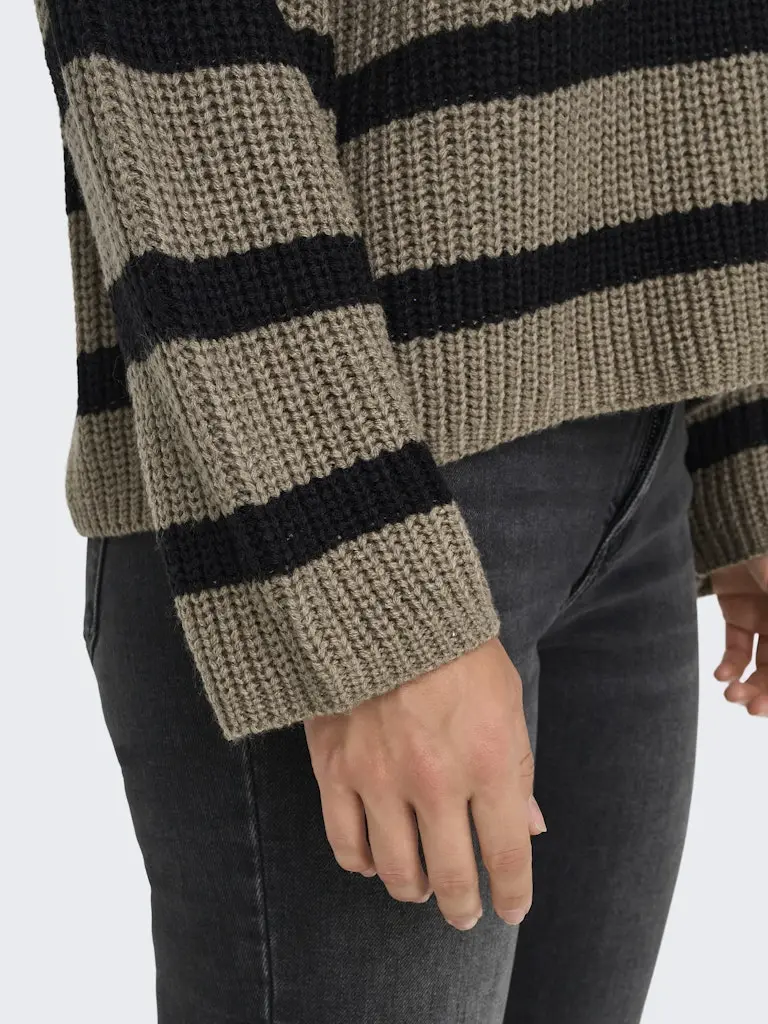 JDYJUSTY L/S STRIPE PULLOVER KNT NOOS