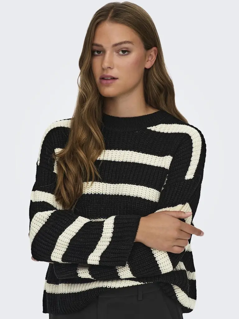 JDYJUSTY L/S STRIPE PULLOVER KNT NOOS