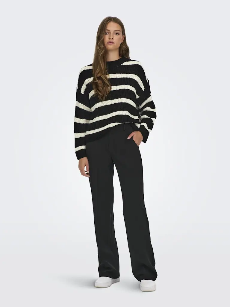 JDYJUSTY L/S STRIPE PULLOVER KNT NOOS